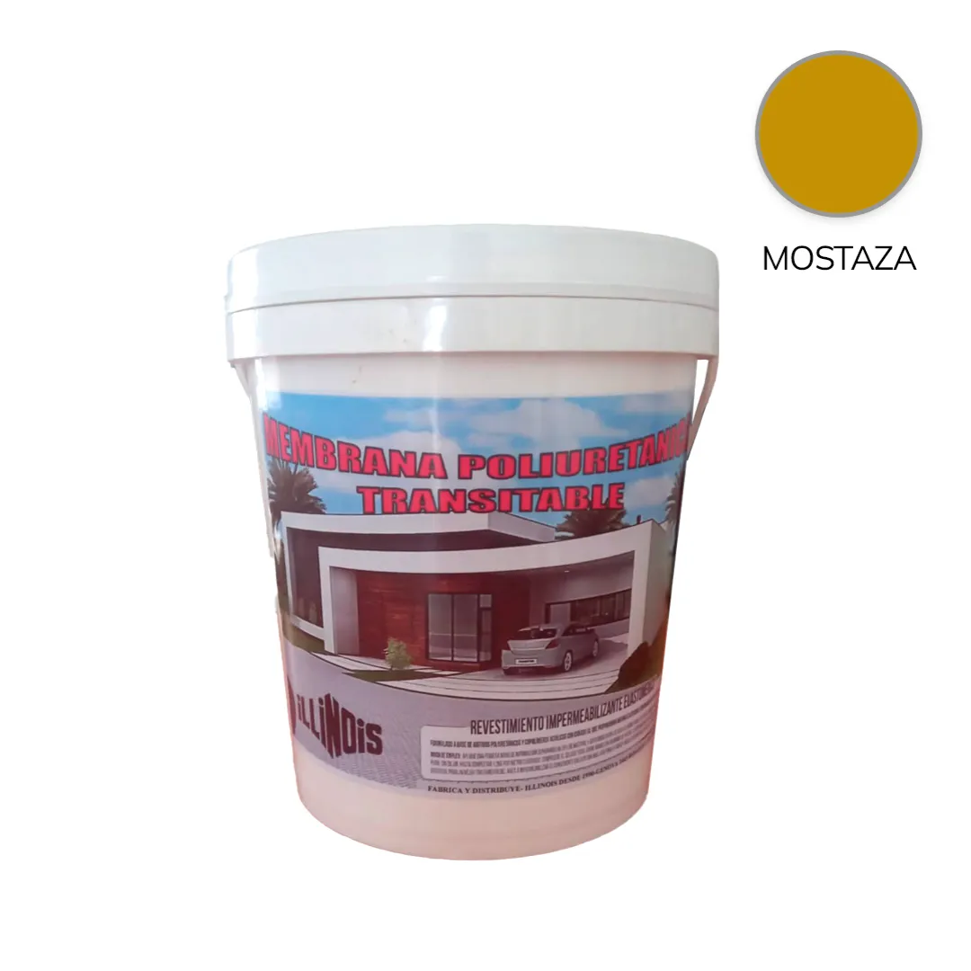 MEMBRANA ACRILICA POLIURETÁNICA TRANSITABLE 4KG COLOR MOSTAZA