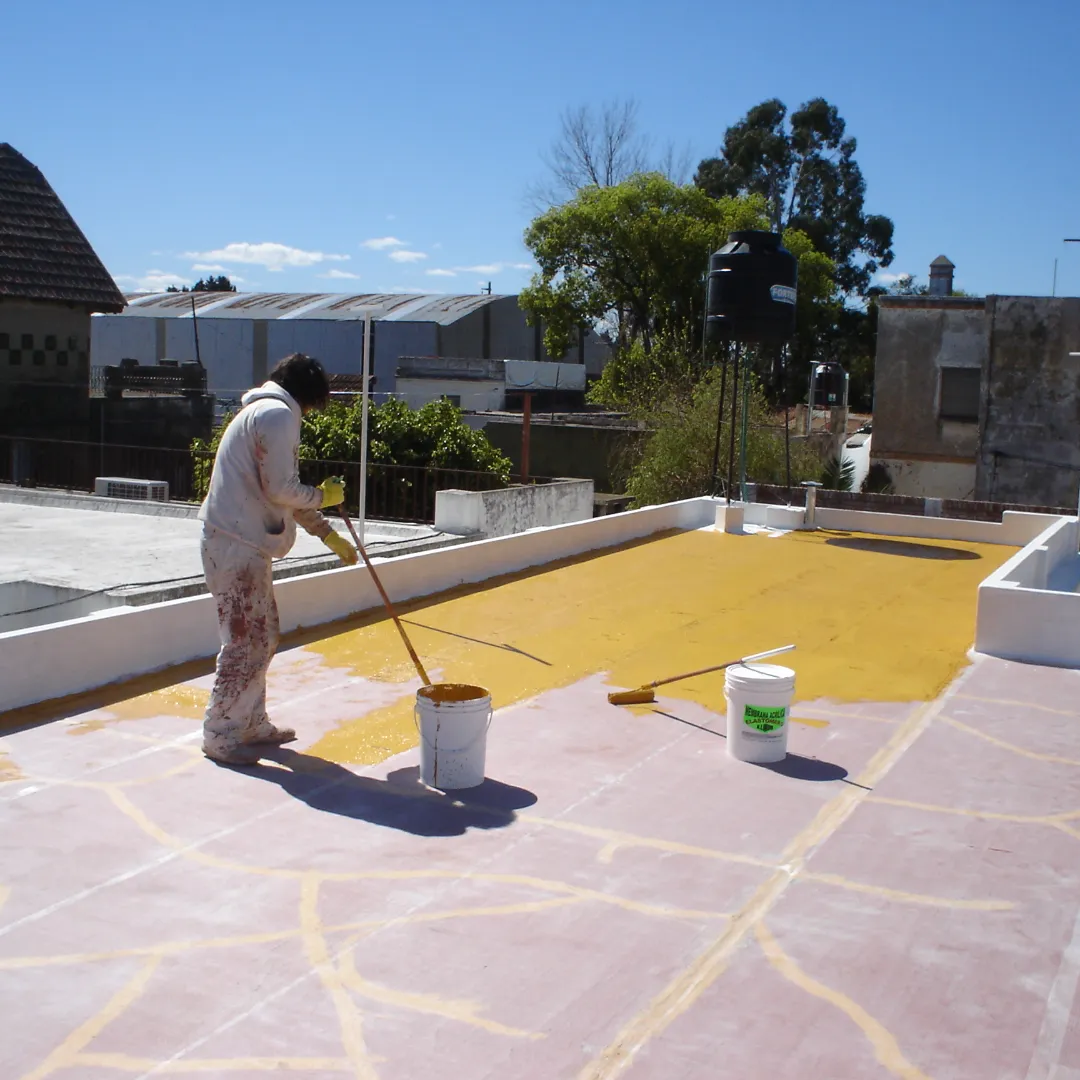 IMPERMEABILIZACION CON MEMBRANA ACRILICA Y MALLA DE VIDRIO